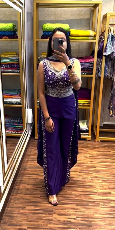 ST 1089 Purple Color Chinon Embroidery Work Salwar Suit Casual, Wedding, Festive, Events . Expected Delivery 4-6 Working Days @1999/- only | Jump Suits, Salwar suit, Casual Suits, Creative suits, Designer Suits, Palazzo Suits, Party Wear Suits, Patiala Suits, Straight Suits