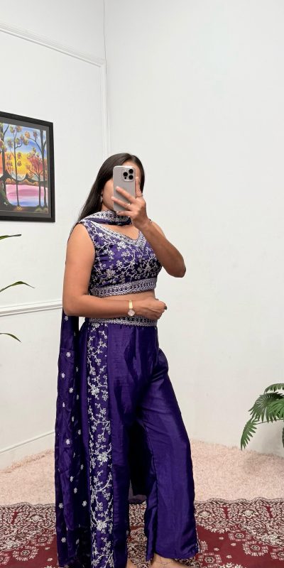 ST 1089 Purple Color Chinon Embroidery Work Salwar Suit Casual, Wedding, Festive, Events . Expected Delivery 4-6 Working Days @1999/- only | Jump Suits, Salwar suit, Casual Suits, Creative suits, Designer Suits, Palazzo Suits, Party Wear Suits, Patiala Suits, Straight Suits