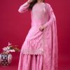 Pink Chinon Silk Sequence Work Salwar Suit