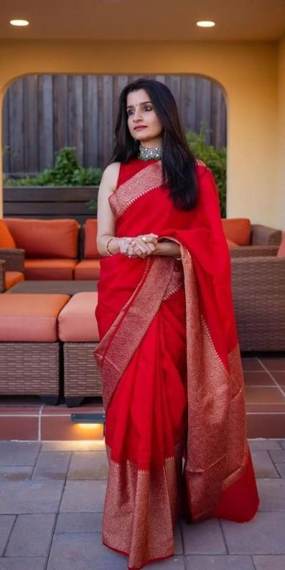 KP 3042 Red Color Soft Litchi Silk Jacquard Work Saree Casual, Wedding, Festive, Events . Expected Delivery 4-6 Working Days @1349/- only | Sarees, Bollywood Sarees, Creative Sarees, Designer Sarees, Embroidered Sarees, Ethnic Saree, Modern Digital sarees, Party Wear Sarees