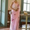 Pretty Pink Color Soft Georgette Silk All Over Saree