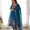 Rama Soft Organza Silk Print With Kali Gown