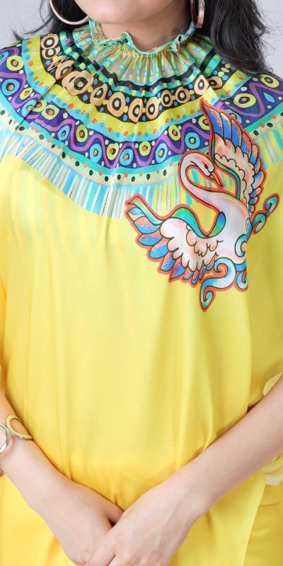ST 1102 Yellow Color Japan Satin Digital Print Work Saree Casual, Wedding, Festive, Events . Expected Delivery 4-6 Working Days @1849/- only | Sarees, Bollywood Sarees, Creative Sarees, Designer Sarees, Embroidered Sarees, Ethnic Saree, Modern Digital sarees, Party Wear Sarees