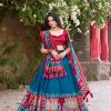 Blue Tushar Silk Patola Printed Lehenga Choli