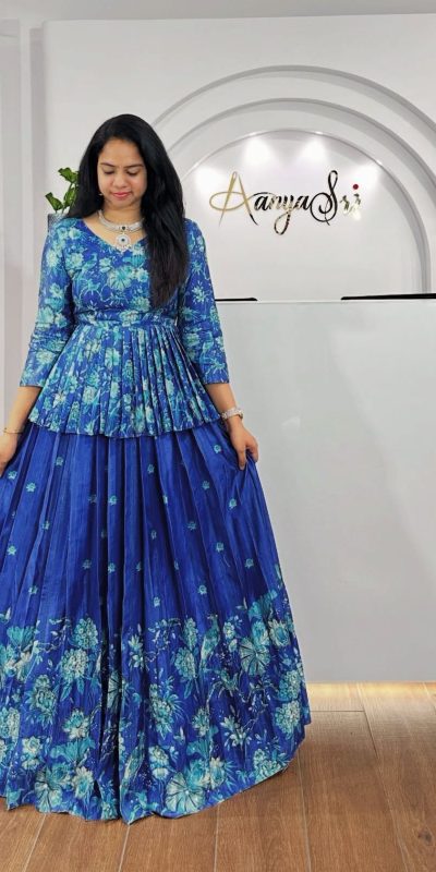 PC 506 Royal Blue Color Chinon Digital Print Lehenga Choli Casual, Wedding, Festive, Events . Expected Delivery 4-6 Working Days @2149/- only | Lehenga, Bollywood Lehenga, Creative Lehenga, Designer Lehenga, Embroidered Lehenga, Party Wear Lehenga