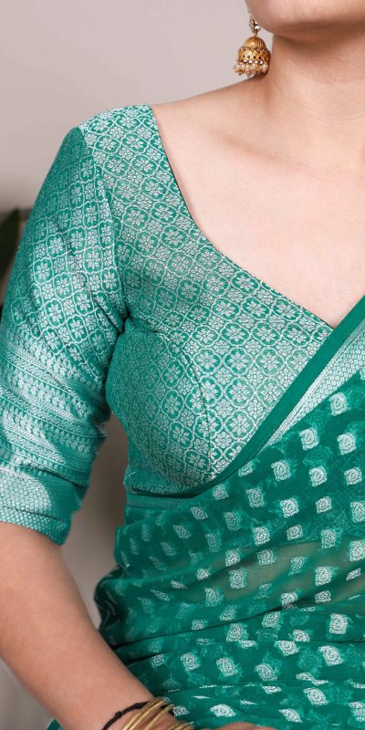 YNF 7901 Firozi Color Nylon Georgette Zari Weaving Work Saree Casual, Wedding, Festive, Events . Expected Delivery  4-6 Working Days @1599/- only                                                                                                                                           | Sarees, Bollywood Sarees, Creative Sarees, Designer Sarees, Embroidered Sarees, Ethnic Saree, Modern Digital sarees, Party Wear Sarees