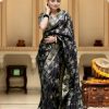 Black Soft Litchi Silk All Over Weaving Saree