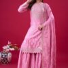 ZF 5006 Pink Color Chinon Silk Sequence Work Salwar Suit Casual, Wedding, Festive, Events . Expected Delivery  4-6 Working Days @2149/- only      | Jump Suits, Salwar suit, Casual Suits, Creative suits, Designer Suits, Palazzo Suits, Party Wear Suits, Patiala Suits, Straight Suits