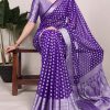 YNF 7901 Purple Color Nylon Georgette Zari Weaving Work Saree Casual, Wedding, Festive, Events . Expected Delivery  4-6 Working Days @1599/- only                                                                                                                                           | Sarees, Bollywood Sarees, Creative Sarees, Designer Sarees, Embroidered Sarees, Ethnic Saree, Modern Digital sarees, Party Wear Sarees