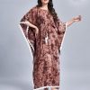 Brown Rayon Slab Center Belt Kaftan Suit