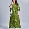 Green Rayon Slab Center Belt Kaftan Suit