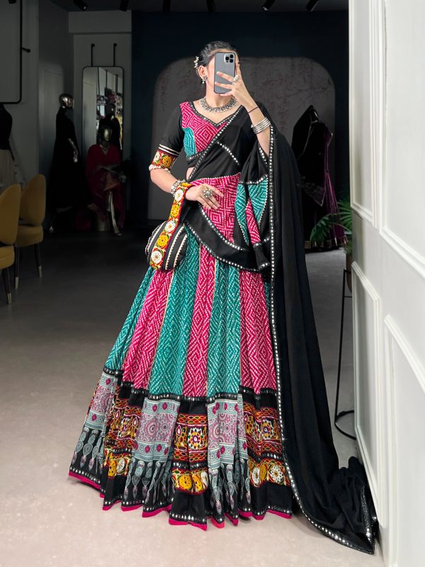 Pink Color Rayon Printed Silk Work Lehenga Choli