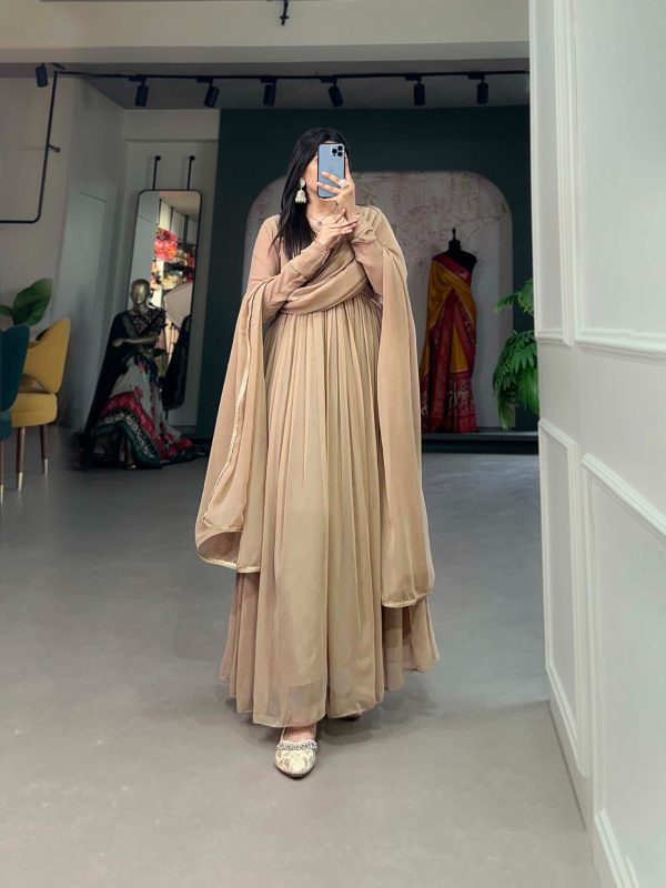 Chiku Georgette Embroidery Gown