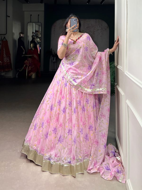 LNB 1716 Baby Pink Color Tabby Silk Floral Print Embossed Design Lace Lehenga Choli Wedding, Party, Festive, Events Etc. Delivery 4-6 Working Days Rs 2499 | Lehenga, Bollywood Lehenga, Creative Lehenga, Designer Lehenga, Embroidered Lehenga, Party Wear Lehenga