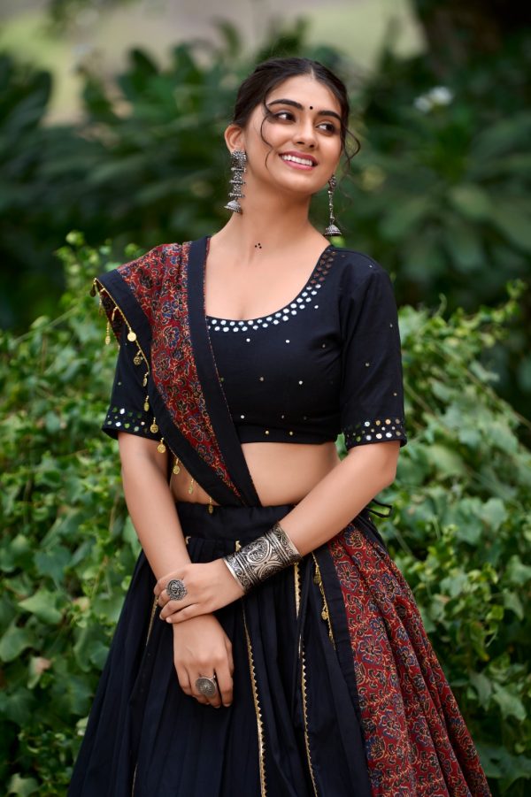 LNB 1697 Black Color Pure Cotton Plain With Gota Patti Touch Up Lehenga Choli Wedding, Party, Festive, Events Etc. Delivery 4-6 Working Days Rs 3499 | Lehenga, Bollywood Lehenga, Creative Lehenga, Designer Lehenga, Embroidered Lehenga, Party Wear Lehenga