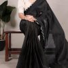 YNF 7105 Black Color Gadhawal Chex Arca Work Saree Casual, Wedding, Festive, Events . Expected Delivery  4-6 Working Days @1599/- only                                                                                | Sarees, Bollywood Sarees, Creative Sarees, Designer Sarees, Embroidered Sarees, Ethnic Saree, Modern Digital sarees, Party Wear Sarees