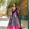 Blue Kanjivaram Weaving Lehenga Choli