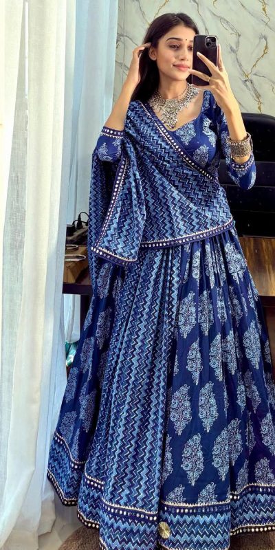 LG 646 Blue Color Printed Polly Reyon Lehenga Choli Wedding, Party, Festive, Events Etc. Delivery 4-6 Working Days Rs 1999 | Lehenga, Bollywood Lehenga, Creative Lehenga, Designer Lehenga, Embroidered Lehenga, Party Wear Lehenga