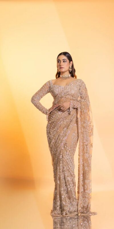 DF 3462 Cream Color Butterfly Net Heavy 5mm Sequins Embroidery work Saree Casual, Wedding, Festive, Events . Expected Delivery  4-6 Working Days @1999/- only                                                                                | Sarees, Bollywood Sarees, Creative Sarees, Designer Sarees, Embroidered Sarees, Ethnic Saree, Modern Digital sarees, Party Wear Sarees