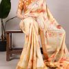 YNF 7024 Cream Color Tussar Silk With Viscose Border Floral Printed Saree Casual, Wedding, Festive, Events . Expected Delivery  4-6 Working Days @1699/- only                                                                                | Sarees, Bollywood Sarees, Creative Sarees, Designer Sarees, Embroidered Sarees, Ethnic Saree, Modern Digital sarees, Party Wear Sarees