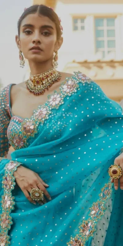 DF 3453 Firozi Color Faux Georgette 5mm Sequence Work Casual, Wedding, Festive, Events . Expected Delivery  4-6 Working Days @2099/- only                                                                                | Sarees, Bollywood Sarees, Creative Sarees, Designer Sarees, Embroidered Sarees, Ethnic Saree, Modern Digital sarees, Party Wear Sarees