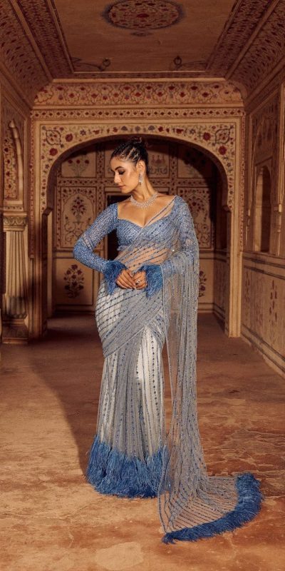 DF 3446 Firozi Color Mono Net 5mm Multy & Sequins Embroidery Work Saree Casual, Wedding, Festive, Events . Expected Delivery  4-6 Working Days @1759/- only                                                                                | Sarees, Bollywood Sarees, Creative Sarees, Designer Sarees, Embroidered Sarees, Ethnic Saree, Modern Digital sarees, Party Wear Sarees