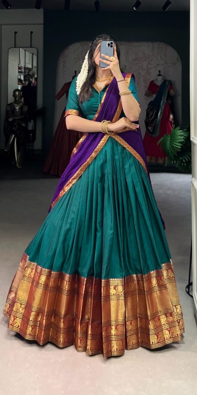 LNB 2040 Firozi Color Narayan Pet Zari Weaving Lehenga Choli Choli Festive Party Wedding, Events etc. Delivery 4-6 Working Days @1899/- | Lehenga, Bollywood Lehenga, Creative Lehenga, Designer Lehenga, Embroidered Lehenga, Party Wear Lehenga