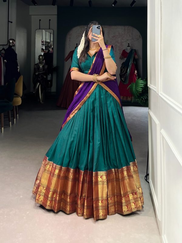 LNB 2040 Firozi Color Narayan Pet Zari Weaving Lehenga Choli Choli Festive Party Wedding, Events etc. Delivery 4-6 Working Days @1899/- | Lehenga, Bollywood Lehenga, Creative Lehenga, Designer Lehenga, Embroidered Lehenga, Party Wear Lehenga