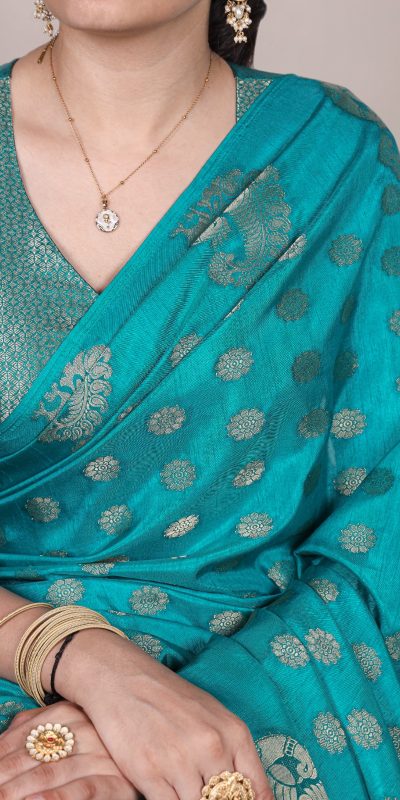 YNF 7904 Firozi Color Roop Silk Zari Weaving Work Saree Casual, Wedding, Festive, Events . Expected Delivery  4-6 Working Days @1749/- only                                                                                | Sarees, Bollywood Sarees, Creative Sarees, Designer Sarees, Embroidered Sarees, Ethnic Saree, Modern Digital sarees, Party Wear Sarees