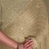 YNF 3452 Gold Color Georgette Sequins Multy Embroidery Work Saree Casual, Wedding, Festive, Events . Expected Delivery  4-6 Working Days @1799/- only                                                                                | Sarees, Bollywood Sarees, Creative Sarees, Designer Sarees, Embroidered Sarees, Ethnic Saree, Modern Digital sarees, Party Wear Sarees