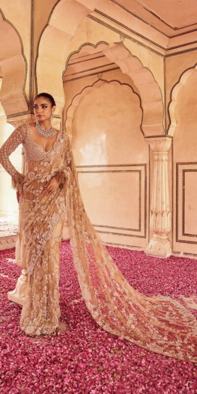 DF 3454 Gold Color Mono Net Multi Sequence Embroidery Work Casual, Wedding, Festive, Events . Expected Delivery 4-6 Working Days @1799/- only | Sarees, Bollywood Sarees, Creative Sarees, Designer Sarees, Embroidered Sarees, Ethnic Saree, Modern Digital sarees, Party Wear Sarees