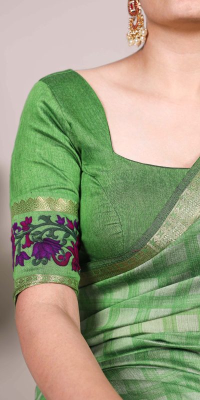 YNF 7035 Green Color Polyester Chanderi Printed Zari Weaving Work Saree Casual, Wedding, Festive, Events . Expected Delivery  4-6 Working Days @1549/- only                                                                                | Sarees, Bollywood Sarees, Creative Sarees, Designer Sarees, Embroidered Sarees, Ethnic Saree, Modern Digital sarees, Party Wear Sarees