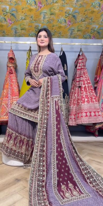 LG 1995 Lavender Color Chinon Digital Print Mirror Work Salwar Suit Casual, Wedding, Festive, Events . Expected Delivery  4-6 Working Days @1999/- only      | Jump Suits, Salwar suit, Casual Suits, Creative suits, Designer Suits, Palazzo Suits, Party Wear Suits, Patiala Suits, Straight Suits