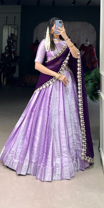 LNB 2013 Lavender Color Jacquard Silk weaving work Lehenga Choli Wedding, Party, Festive, Events Etc. Delivery 4-6 Working Days Rs 2999 | Lehenga, Bollywood Lehenga, Creative Lehenga, Designer Lehenga, Embroidered Lehenga, Party Wear Lehenga