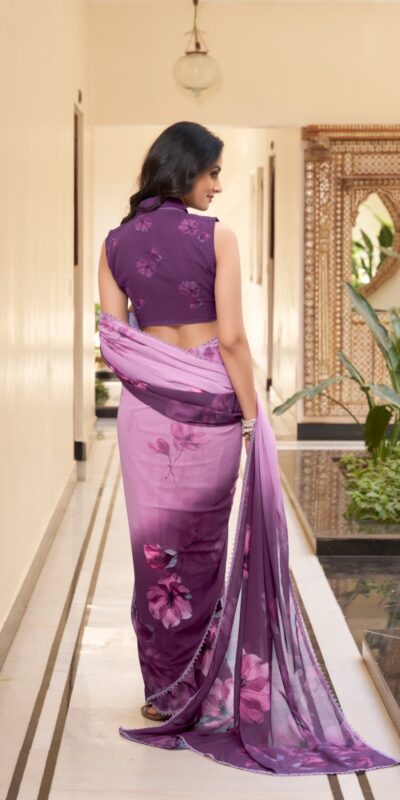 YNF 7038 Lavender Color Weightless Marbal Floral Printed Lace Saree Casual, Wedding, Festive, Events . Expected Delivery 4-6 Working Days @1549/- only | Sarees, Bollywood Sarees, Creative Sarees, Designer Sarees, Embroidered Sarees, Ethnic Saree, Modern Digital sarees, Party Wear Sarees