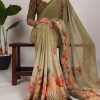 YNF 7009 Mahendi Color Georgette Floral Print With Lace Border Saree Casual, Wedding, Festive, Events . Expected Delivery  4-6 Working Days @1299/- only                                                                                | Sarees, Bollywood Sarees, Creative Sarees, Designer Sarees, Embroidered Sarees, Ethnic Saree, Modern Digital sarees, Party Wear Sarees