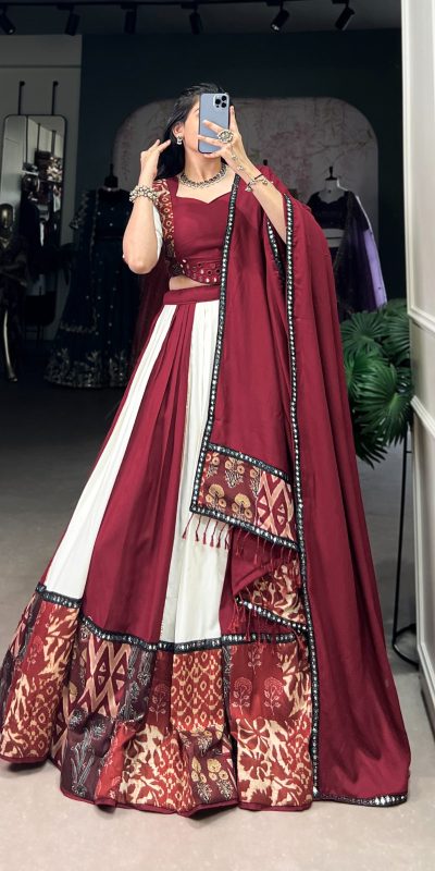 LNB 1714 Maroon Color Pure Rayon Plain Printed With Paper Mirror Work Lehenga Choli Wedding, Party, Festive, Events Etc. Delivery 4-6 Working Days Rs 3599 | Lehenga, Bollywood Lehenga, Creative Lehenga, Designer Lehenga, Embroidered Lehenga, Party Wear Lehenga