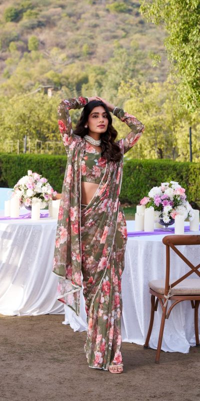 YNF 7010 Mehandi Color Weightless Marbal Floral Printed Pearl Lace Saree Casual, Wedding, Festive, Events . Expected Delivery  4-6 Working Days @1599/- only                                                                                | Sarees, Bollywood Sarees, Creative Sarees, Designer Sarees, Embroidered Sarees, Ethnic Saree, Modern Digital sarees, Party Wear Sarees