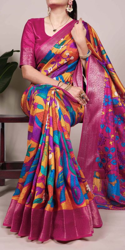 YNF 7047 Mustard Color Tasar Silk Printed With Zari Weaving Work Saree Casual, Wedding, Festive, Events . Expected Delivery  4-6 Working Days @1599/- only                                                                                | Sarees, Bollywood Sarees, Creative Sarees, Designer Sarees, Embroidered Sarees, Ethnic Saree, Modern Digital sarees, Party Wear Sarees