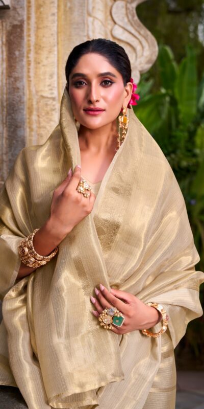YNF 7204 Off White Color Gold Tissue Zari Weaving Work Saree Casual, Wedding, Festive, Events . Expected Delivery 4-6 Working Days @1499/- only | Sarees, Bollywood Sarees, Creative Sarees, Designer Sarees, Embroidered Sarees, Ethnic Saree, Modern Digital sarees, Party Wear Sarees