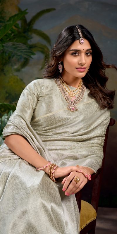 YNF 7404 Off White Color Kanjivaram Zari Weaving Work Saree Casual, Wedding, Festive, Events . Expected Delivery  4-6 Working Days @1599/- only                                | Sarees, Bollywood Sarees, Creative Sarees, Designer Sarees, Embroidered Sarees, Ethnic Saree, Modern Digital sarees, Party Wear Sarees