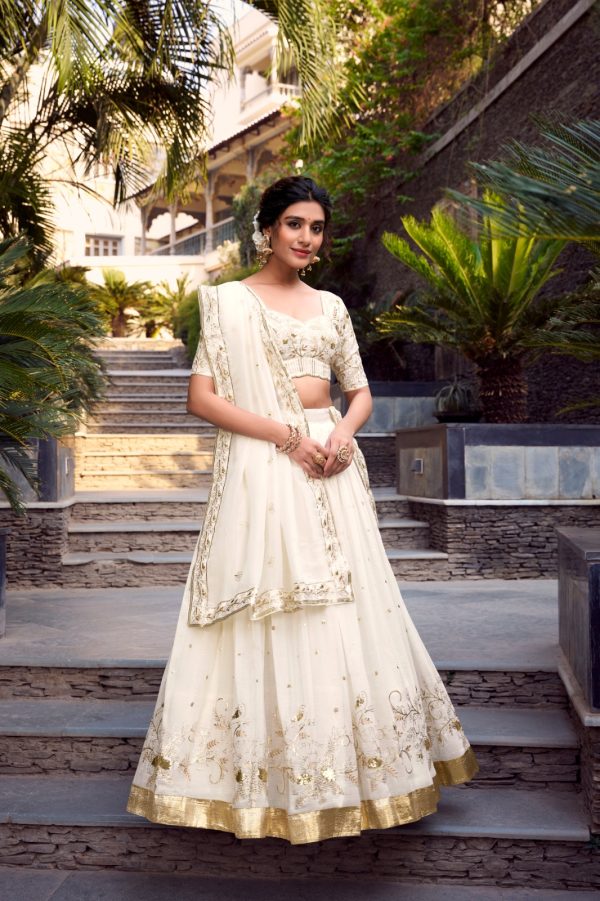 LNB 1422 Off White Color Silver Glosy Sequins and Embroidery Foil Work Lehenga Choli Wedding, Party, Festive, Events Etc. Delivery 4-6 Working Days Rs 3299 | Lehenga, Bollywood Lehenga, Creative Lehenga, Designer Lehenga, Embroidered Lehenga, Party Wear Lehenga