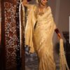 Off White Soft Lichi Silk Jacquard Saree