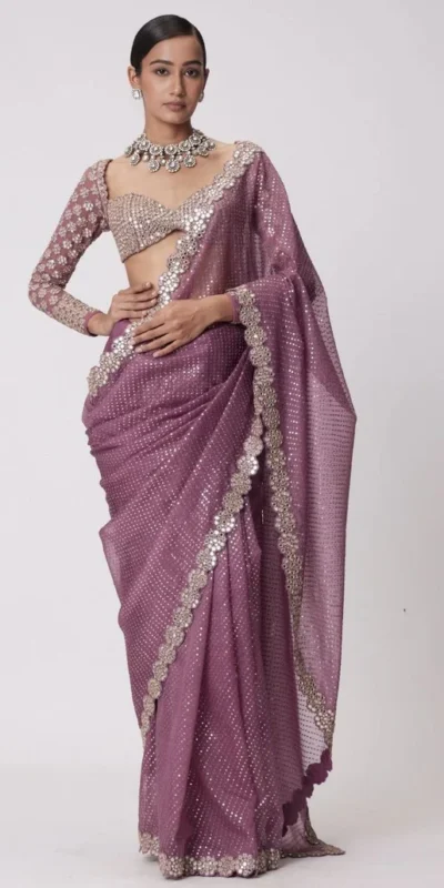 DF 3429 Onion Color Faux Georgette 5mm Sequence Work Saree Casual, Wedding, Festive, Events . Expected Delivery 4-6 Working Days @2199/- only | Sarees, Bollywood Sarees, Creative Sarees, Designer Sarees, Embroidered Sarees, Ethnic Saree, Modern Digital sarees, Party Wear Sarees