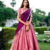 LNB 2003 Peach Color Kanchipuram Lehenga Choli With Zari Embroidery Work. Available at ₹1999 only. Delivery 4-6 Working Days. Shop now. | Lehenga, Bollywood Lehenga, Creative Lehenga, Designer Lehenga, Embroidered Lehenga, Party Wear Lehenga