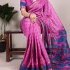 YNF 7035 Pink Color Polyester Chanderi Printed Zari Weaving Work Saree Casual, Wedding, Festive, Events . Expected Delivery  4-6 Working Days @1549/- only                                                                                | Sarees, Bollywood Sarees, Creative Sarees, Designer Sarees, Embroidered Sarees, Ethnic Saree, Modern Digital sarees, Party Wear Sarees