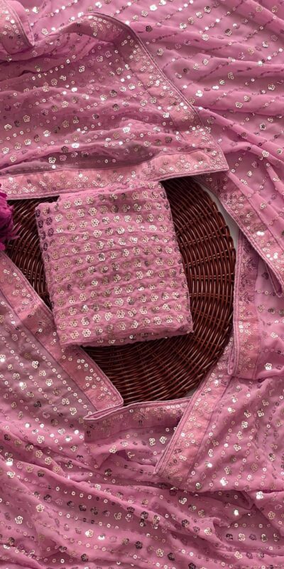 DF 3452 Pink Color Faux Georgette Embroidery Sequins Multi Work Saree Casual, Wedding, Festive, Events . Expected Delivery 4-6 Working Days @1799/- only | Sarees, Bollywood Sarees, Creative Sarees, Designer Sarees, Embroidered Sarees, Ethnic Saree, Modern Digital sarees, Party Wear Sarees