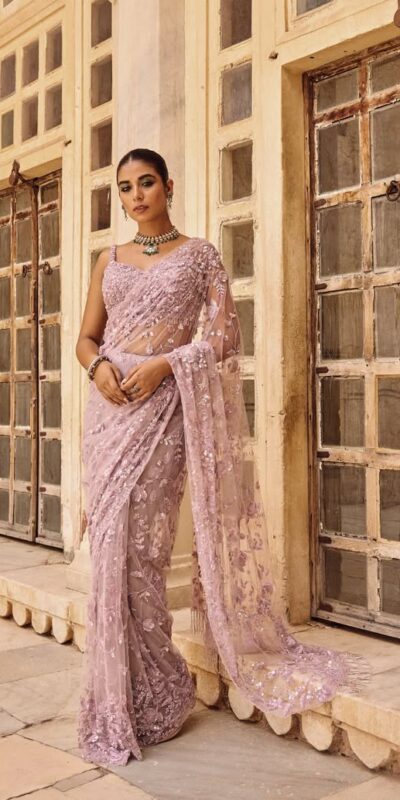 DF 3435 Pink Color Mono Net 5mm Multi Sequins Embroidery Work Saree Casual, Wedding, Festive, Events . Expected Delivery  4-6 Working Days @1799/- only                                                                                | Sarees, Bollywood Sarees, Creative Sarees, Designer Sarees, Embroidered Sarees, Ethnic Saree, Modern Digital sarees, Party Wear Sarees