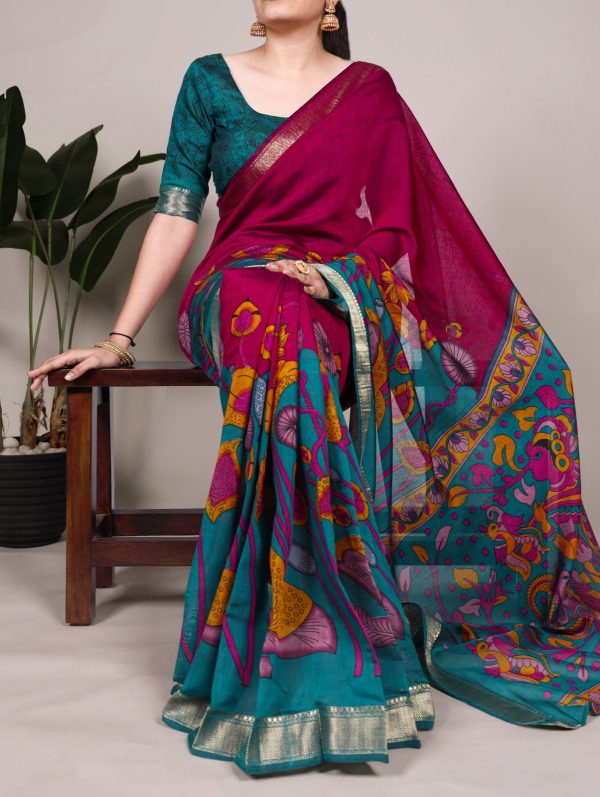 YNF 7036 Pink Color Polyester Chanderi Printed Zari Weaving Work Saree Casual, Wedding, Festive, Events . Expected Delivery  4-6 Working Days @1499/- only                                                                                | Sarees, Bollywood Sarees, Creative Sarees, Designer Sarees, Embroidered Sarees, Ethnic Saree, Modern Digital sarees, Party Wear Sarees
