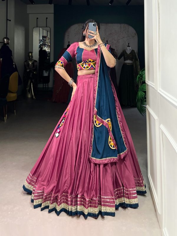 LNB 1656 Pink Color Silk Crepe Sequins Thread Embroidery Gotta Lehenga Choli Festive Party Wedding, Events etc. Delivery 4-6 Working Days @3399/- | Lehenga, Bollywood Lehenga, Creative Lehenga, Designer Lehenga, Embroidered Lehenga, Party Wear Lehenga